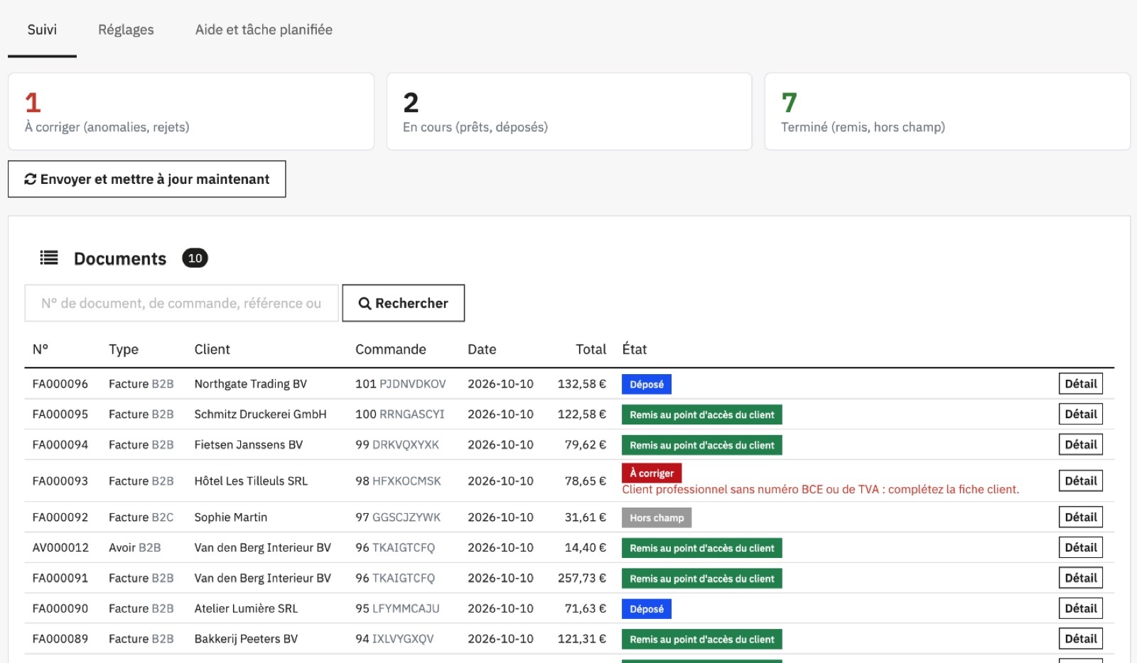 Suivi des factures dans le back-office PrestaShop
