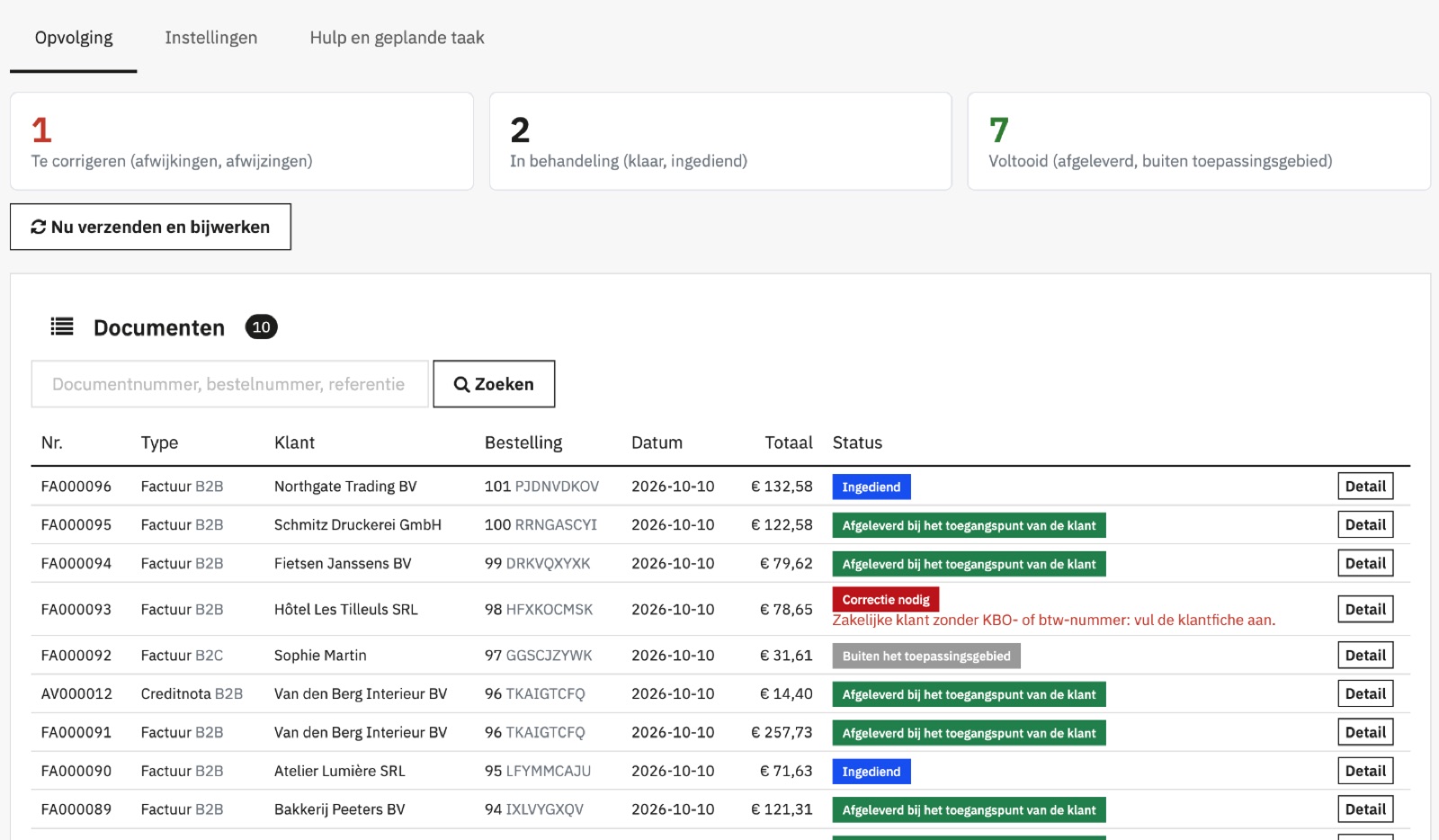 Factuuropvolging in de PrestaShop-backoffice